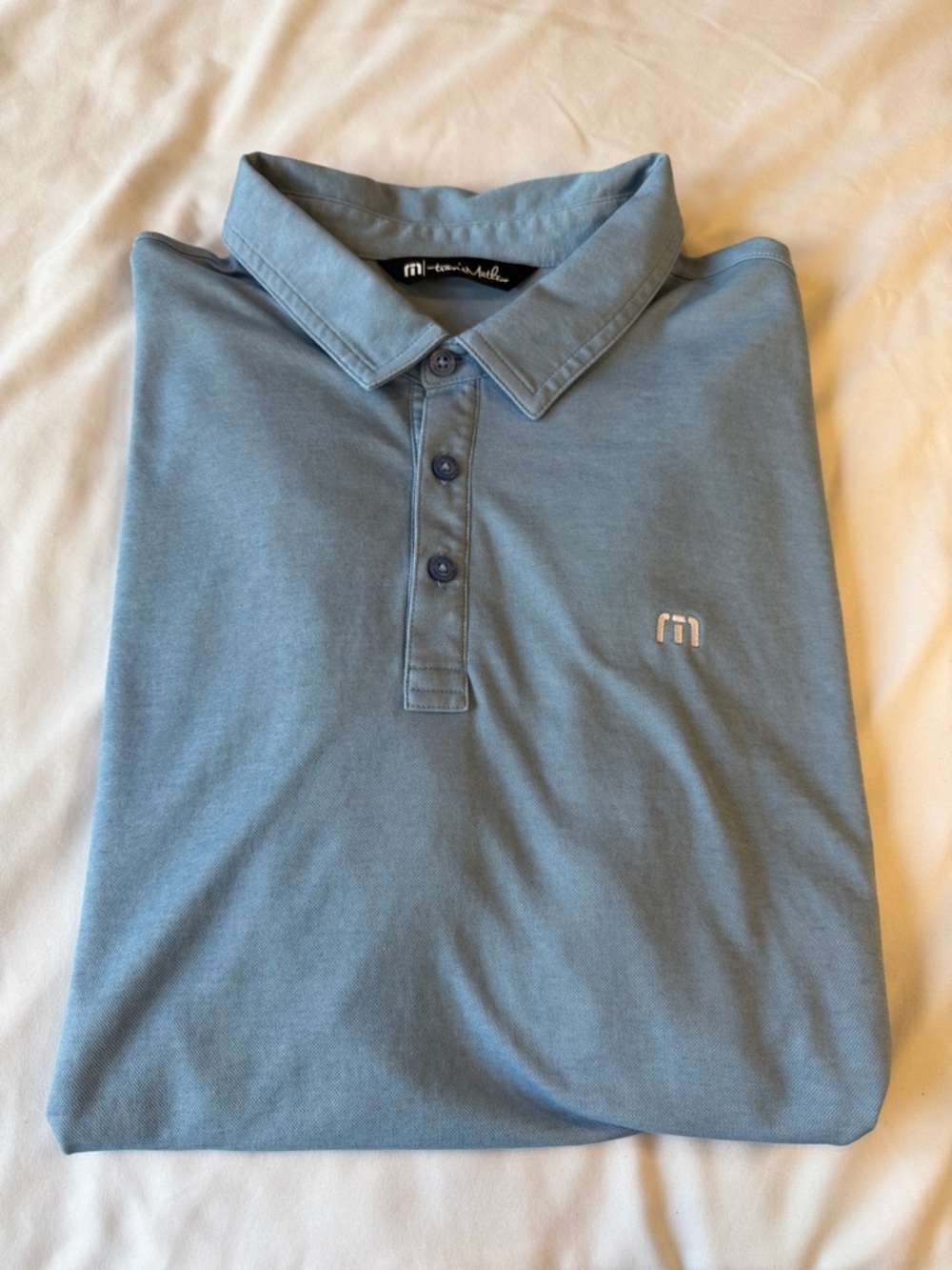 Travis Mathew Blue Golf Polo